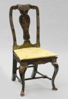 Venetian Antique Chinoiserie Side Chair-Front Angled View