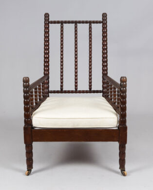 Victorian Beech Wood Bobbin Armchair