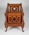 Large Victorian Rosewood Gothic Revival Canterbury