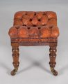 Victorian Mahogany Leather Gout Footstool