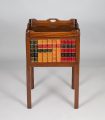 Mahogany Tray Top Book Spine Side Table