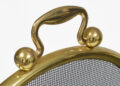 Vintage Brass and Wire Fireplace Screen