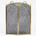 Vintage Brass and Wire Fireplace Screen
