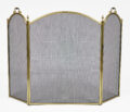 Vintage Brass and Wire Fireplace Screen