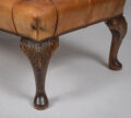 Vintage Buttoned Leather Bench