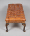 Vintage Buttoned Leather Bench