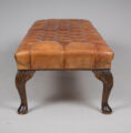 Vintage Buttoned Leather Bench