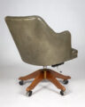 Vintage Leather Swivel Desk Chair