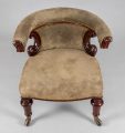 William IV Mahogany and Suede Desk Armchair