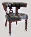 William IV Mahogany and Leather Desk Armchair