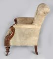 William IV Mahogany & Suede Library Armchair